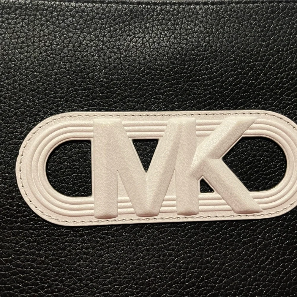 Michael Kors Black and White MK Wristlet